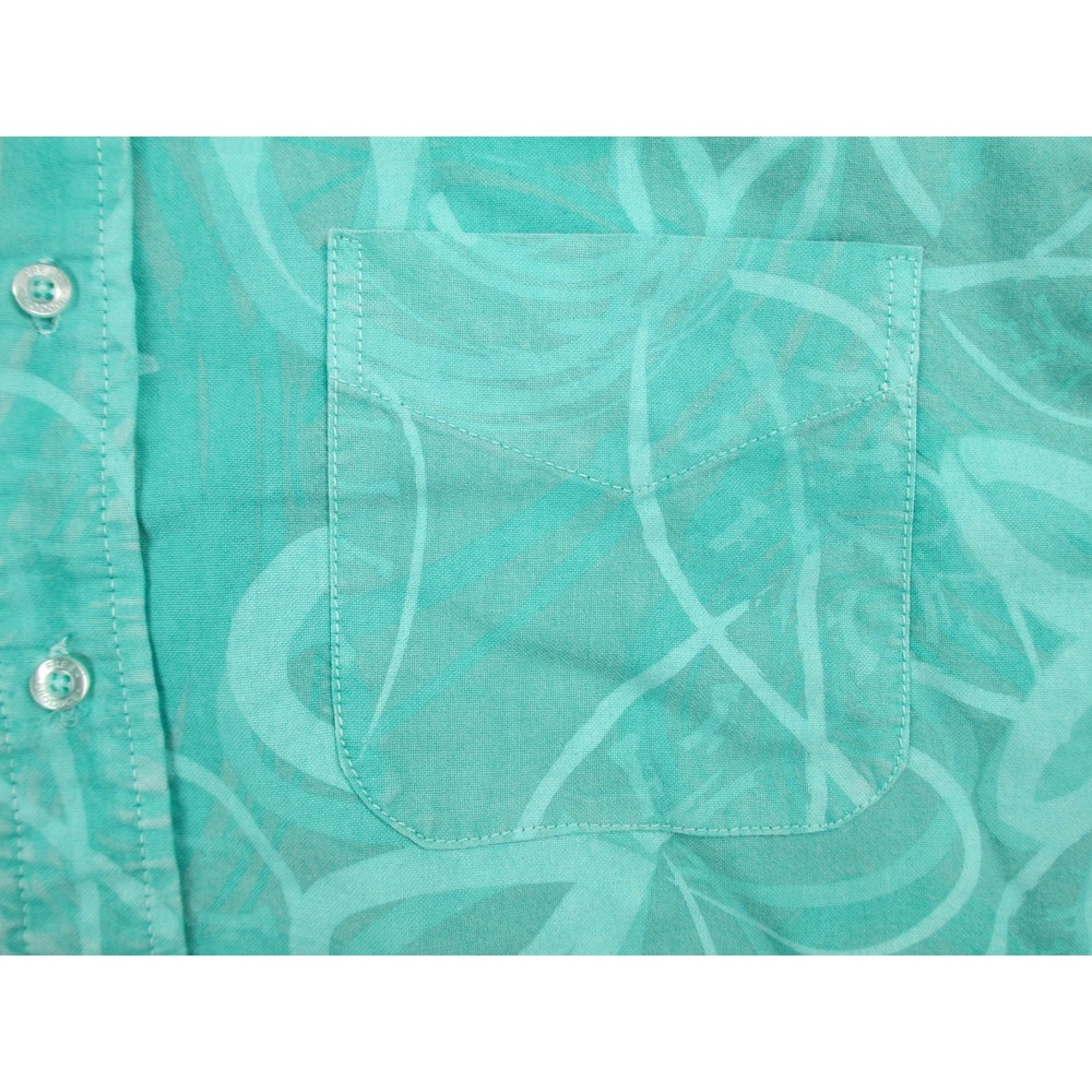 Fresh Produce Shirt Womens Large Green Floral Button Up Long Sleeve‎ Ladies - Picture 4 of 8